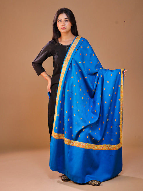 Women's Pure Wool Faux Pashmina Hand Embroidery Shawl